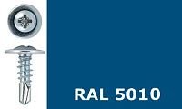 Саморез-клоп с буром 4,2х25 окрашенный, RAL 5010 (генцианово-синий)